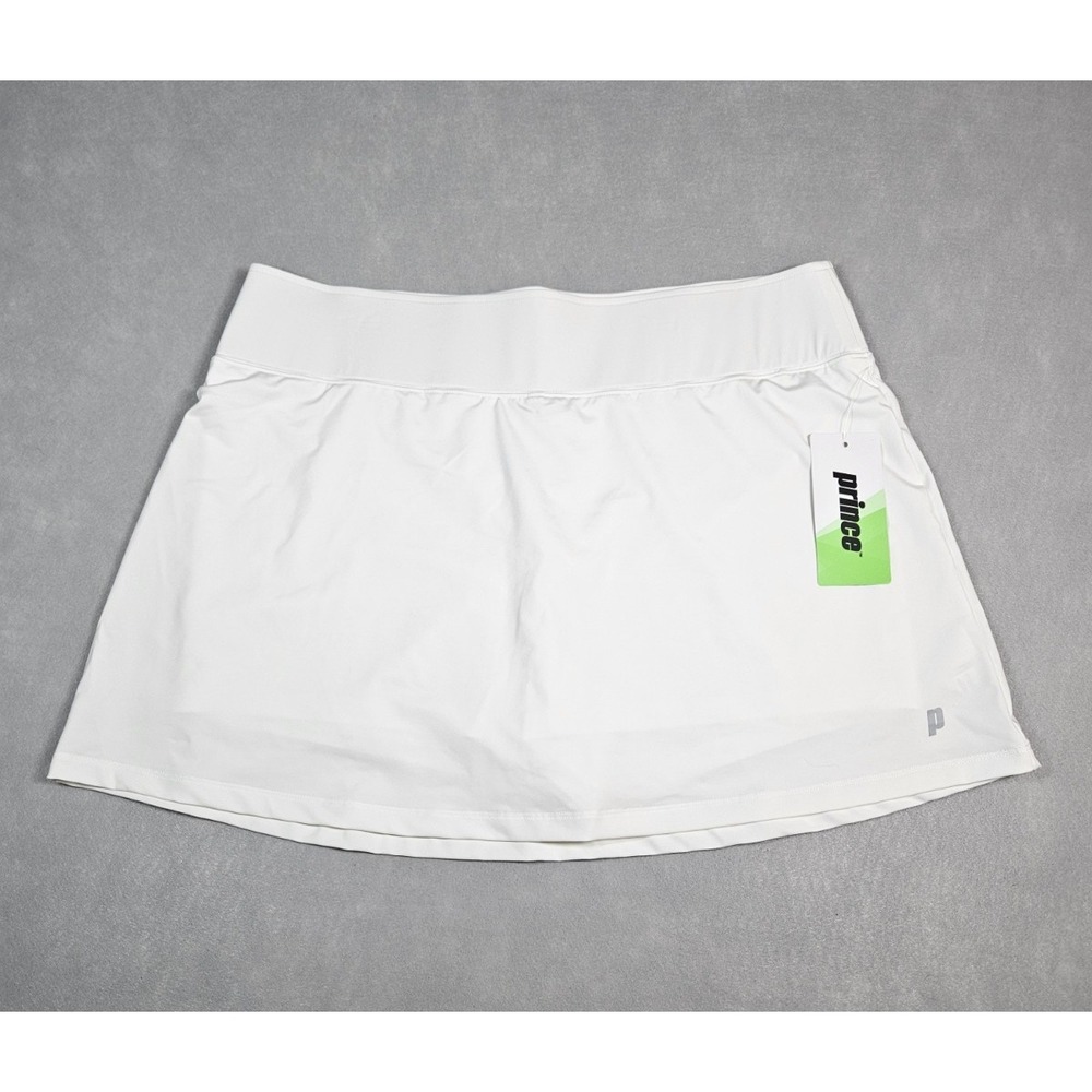Prince Womens White Match Knit Tennis Skort Size XL NWT